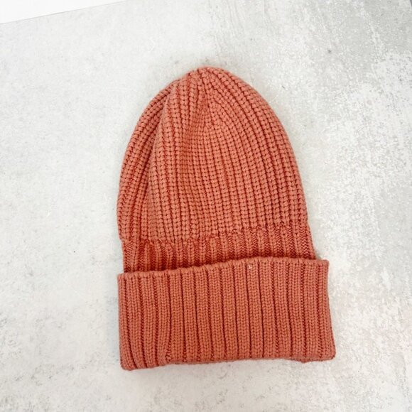 REI Watch Cap CHunky Knit Ribbed Beanie Dusty Rose - Picture 1 of 3